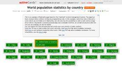 World population| statistics by country